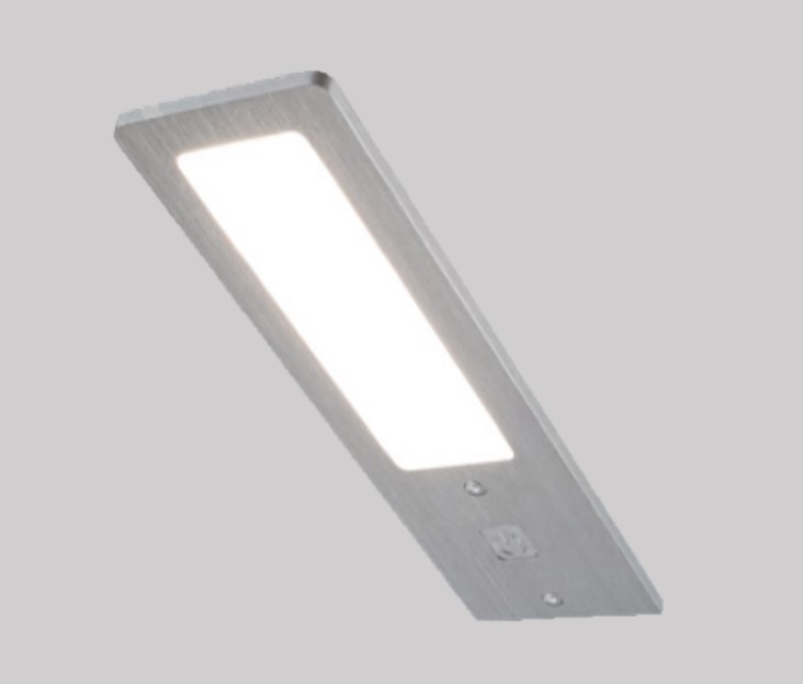 Einzelleuchte m. Schalter 6168 Aluminium gebürstet (4000 K)