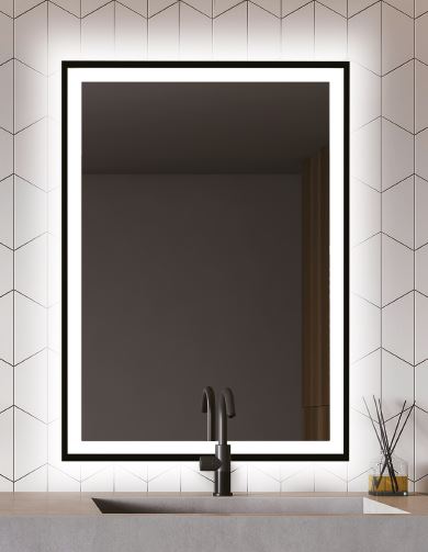 smarter LED- Spiegel 2030, rechteckig mit Rahmen, (4000 K)