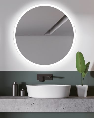 LED-Spiegel 2015 rahmenlos Ø 60 cm, (3000 - 4000 - 6500 K)