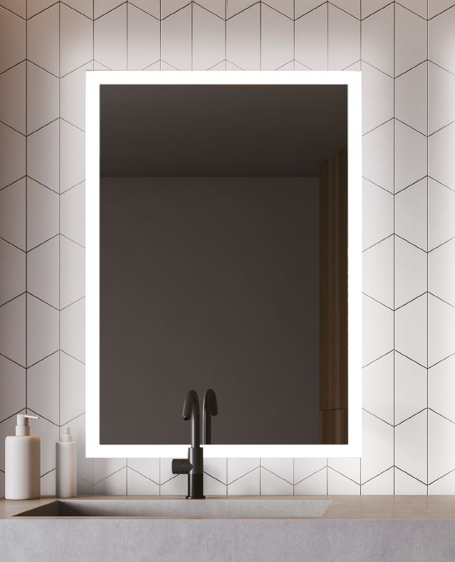 smarter LED- Spiegel 2025, rechteckig, (4000 K)
