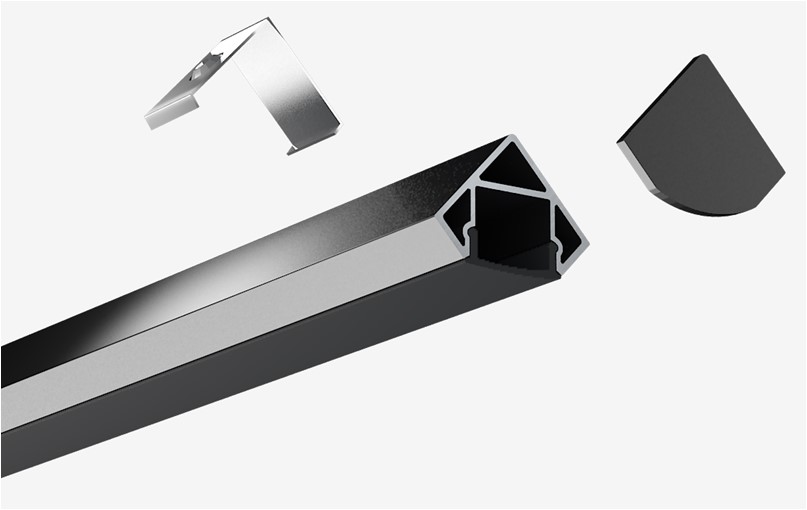 Aluminium- Eckprofil 927_S 150 cm schwarz